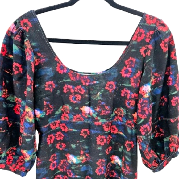 Rachel Comey Kodak Red Floral Midi Modest Dress Small Pockets - Picture 4 of 12